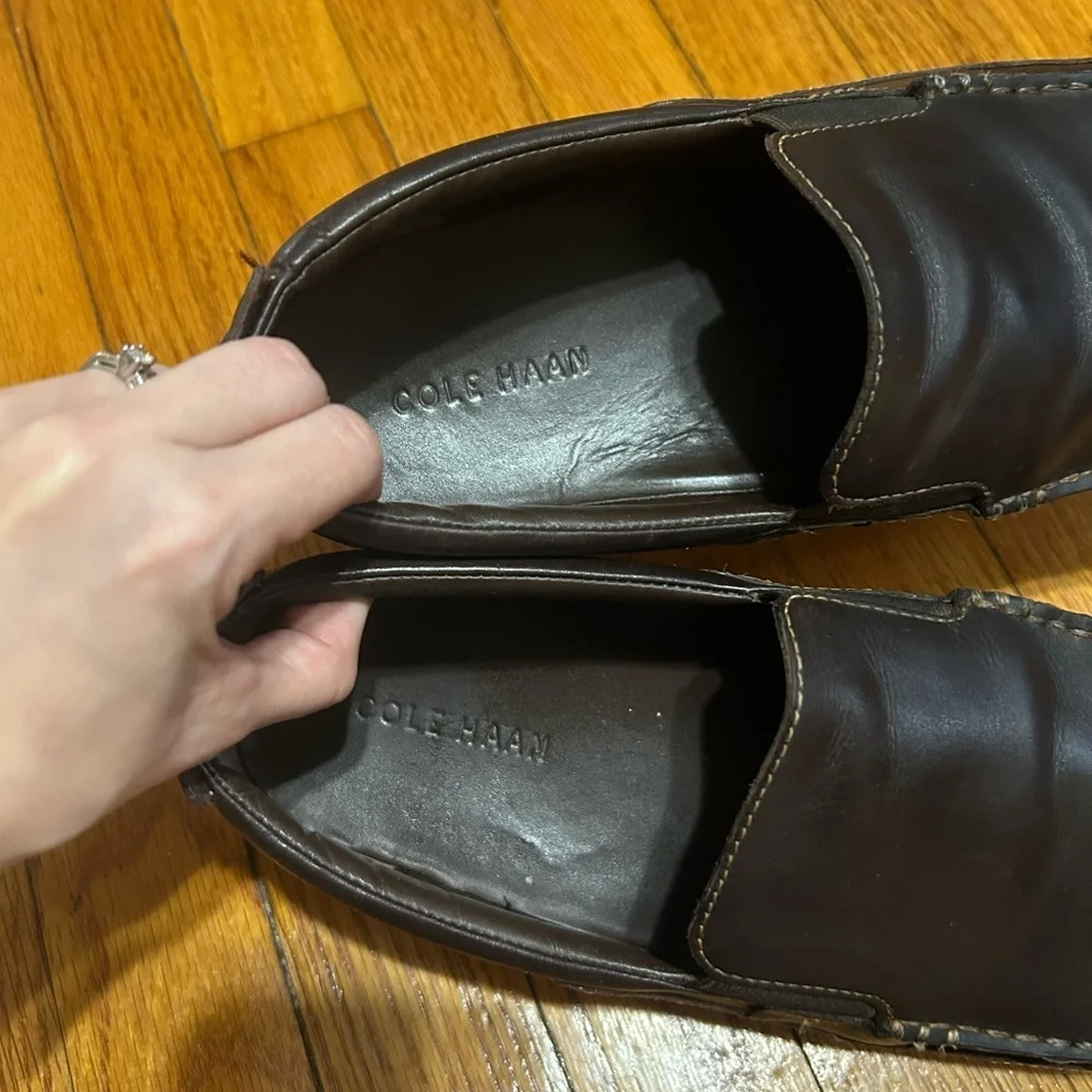Cole Haan Men's Shoes Brown Tucker Venetian Leather Slip On Size 11.5 M